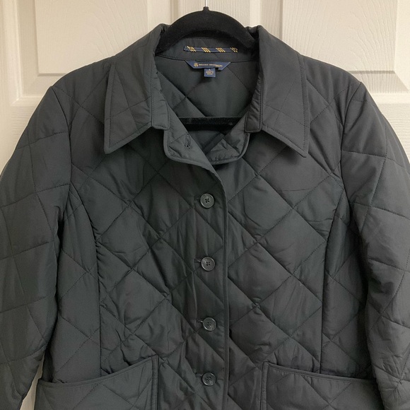 Brooks Brothers Black Lightweight Women's Large Western Diamond-Quilted Jacket - Picture 5 of 14